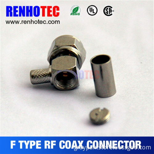 f connector 90 degree adapter plug